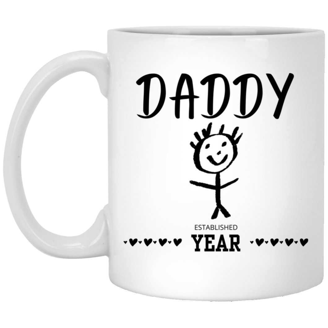 Custom Daddy Established 11 oz. White