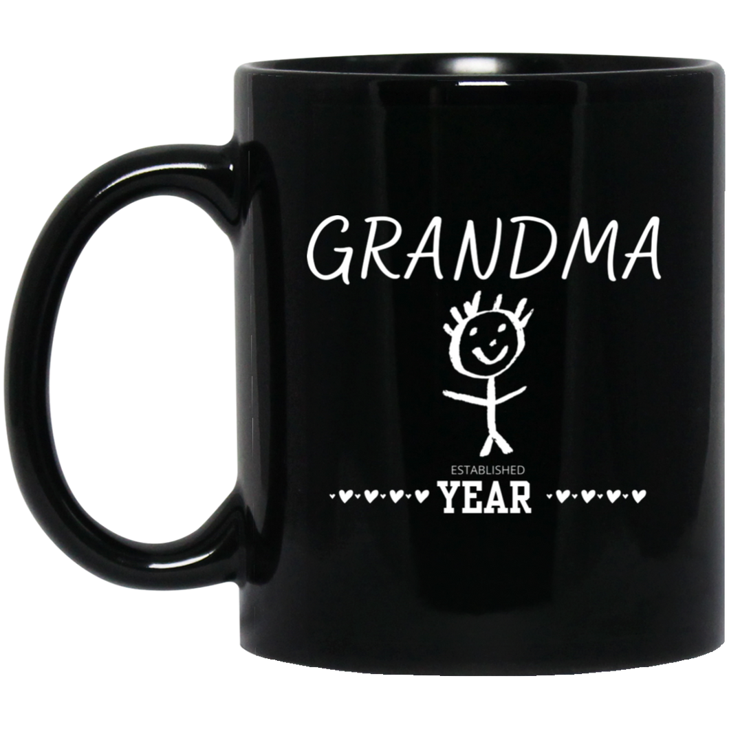 Custom Grandma Established 11 oz. Black