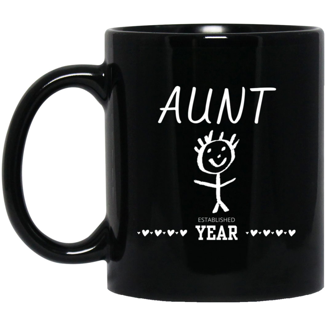 Custom Aunt Established 11 oz. Black