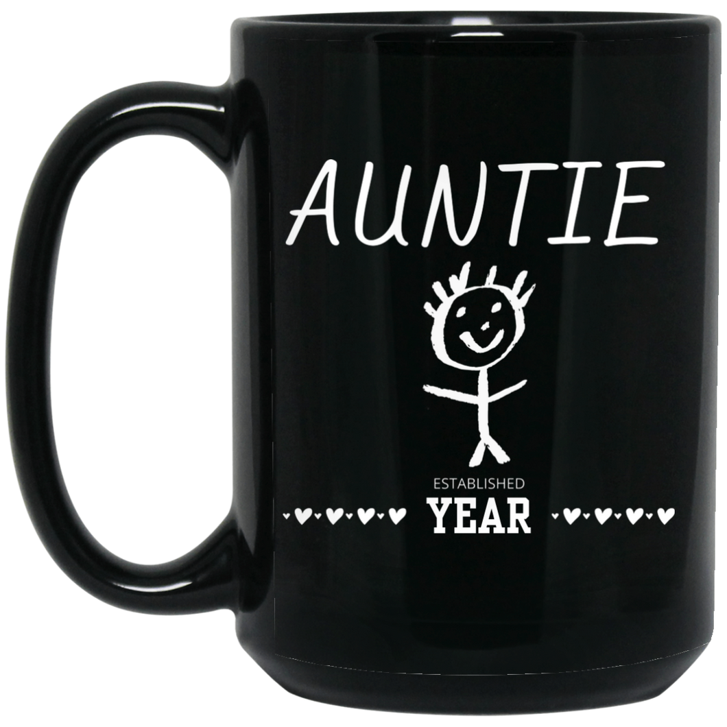 Custom Auntie Established 15 oz. Black